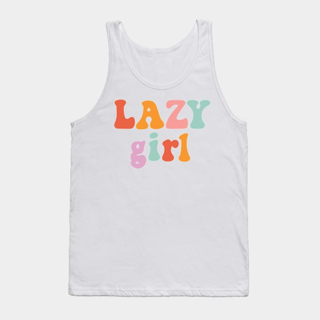 Lazy girl. Retro style Tank Top by Viaire